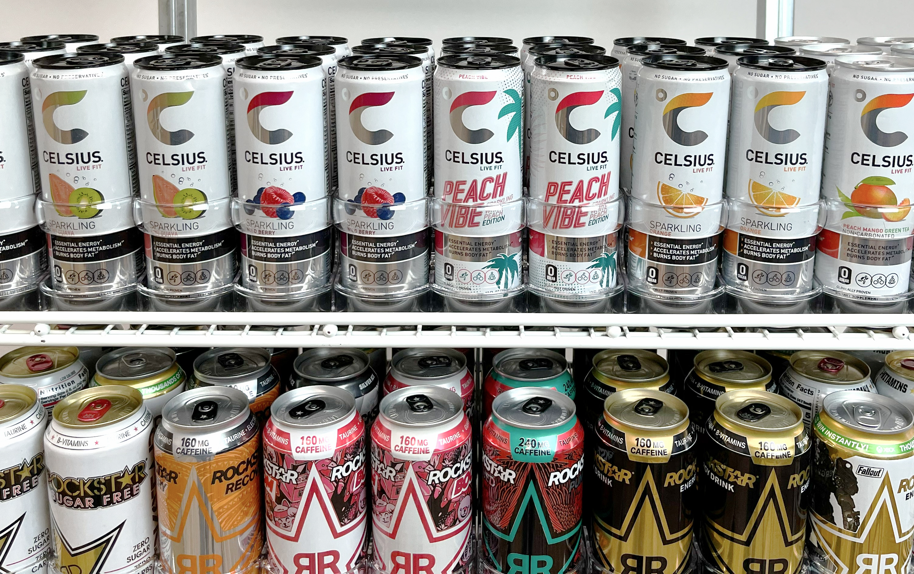 Energy drinks in cold vault