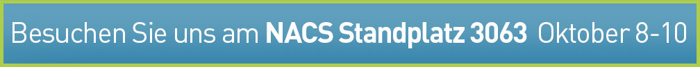 Besuchen Sie uns am NACS Standplatz 3063 Oktober 8-10